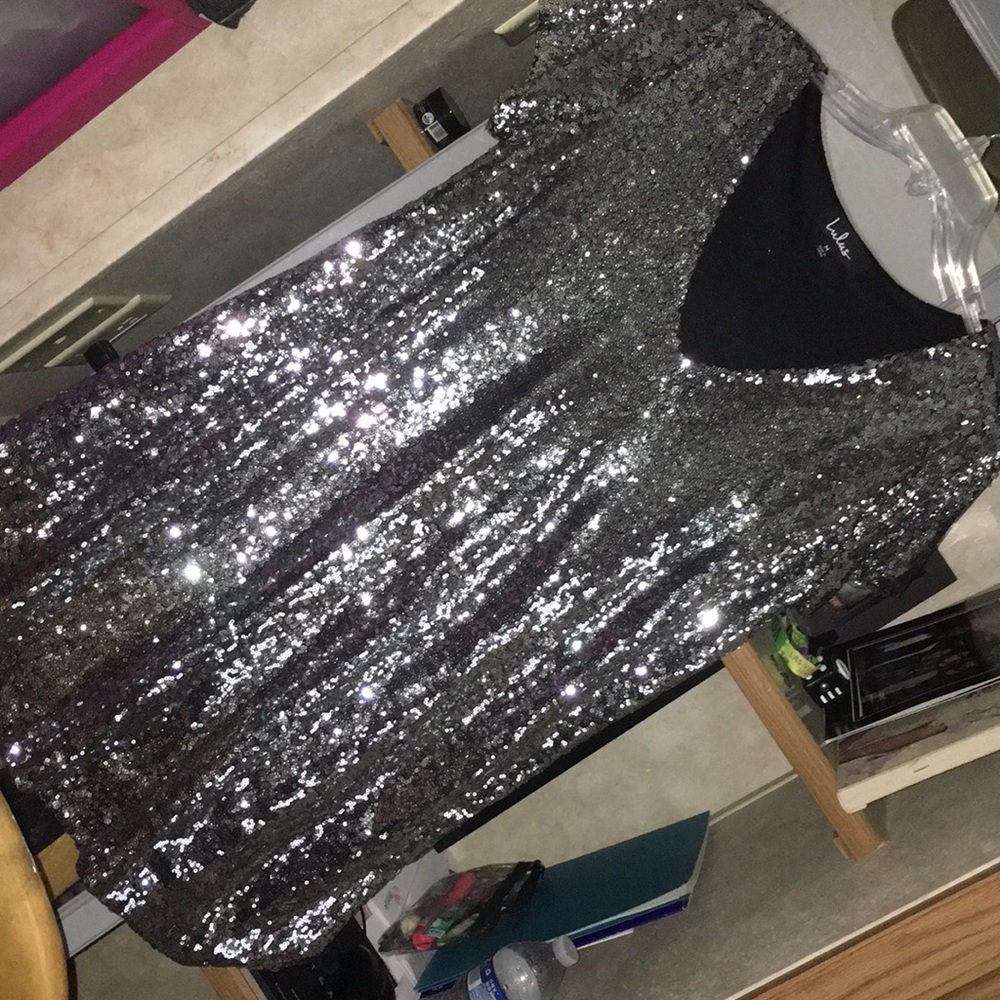 Silver Sequence Cocktail Dress